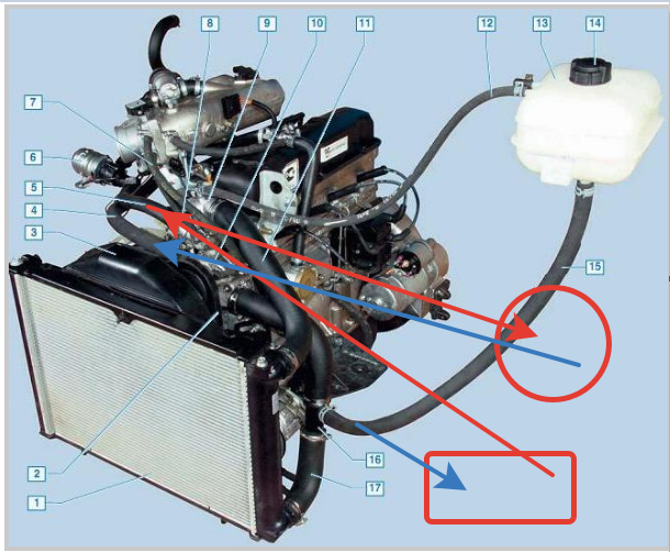 Система охлаждения двигателя газель 4216 схема фото