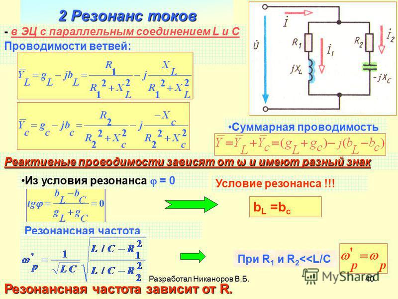 Частота цепи переменного тока. Резонанс токов схема. Резонанс токов параллельный резонанс. Сопротивление при резонансе токов формула. Параллельное соединение активных и реактивных элементов.