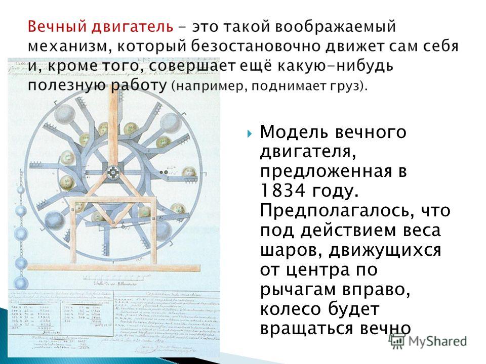 Вечный двигатель проект физика