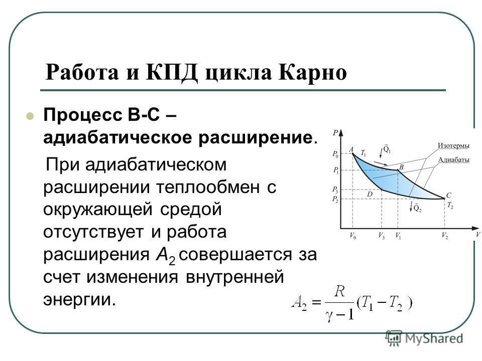 За цикл работы идеального теплового