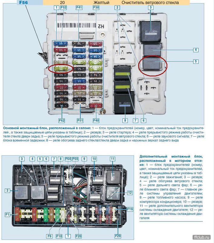 Схема предохранителей форд фокус 1