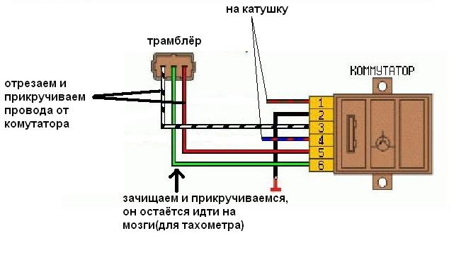 Схема коммутатора ваз 2108