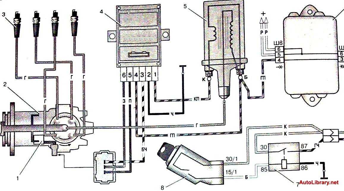 Схема зажигания ваз 2108 карбюратор с датчиком холла