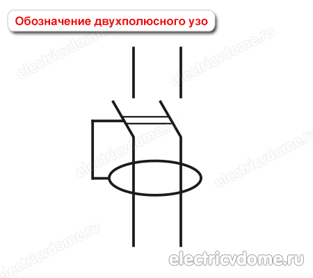 Как обозначается дифференциальный автомат на схеме